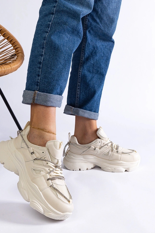 Béžové dámske športové tenisky Ivett