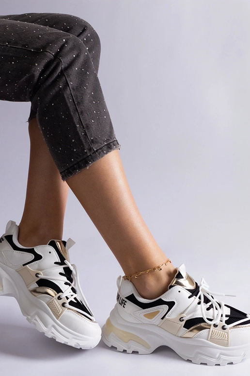 Čierne a biele športové tenisky Sulamita