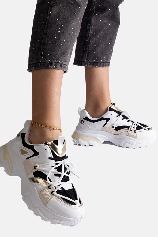 Čierne a biele športové tenisky Sulamita