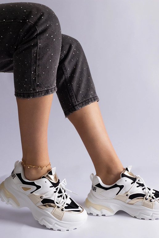 Čierne a biele športové tenisky Sulamita