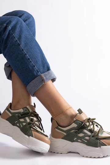 Zeleno-béžové dámske...