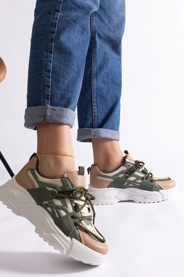 Zeleno-béžové dámske... 2