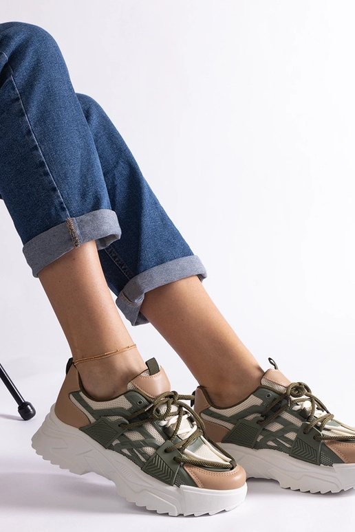 Zeleno-béžové dámske tenisky Alva Zeleno-béžové dámske tenisky Alva