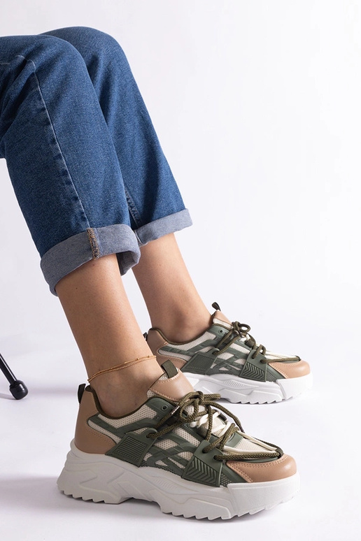 Zeleno-béžové dámske tenisky Alva Zeleno-béžové dámske tenisky Alva