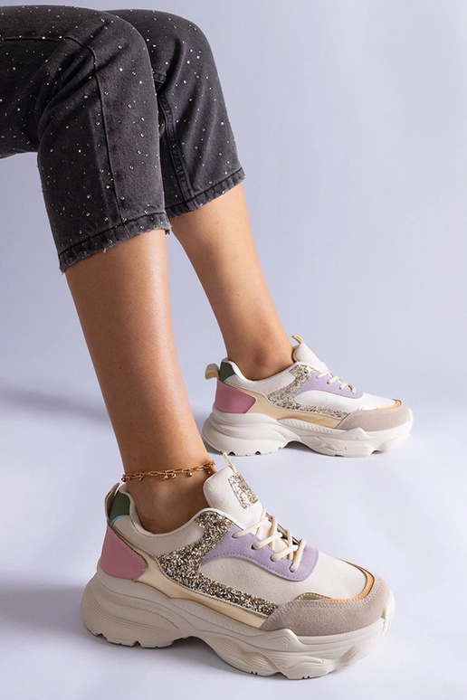 Pestrofarebné tenisky s trblietavými... Pestrofarebné tenisky s trblietavými...