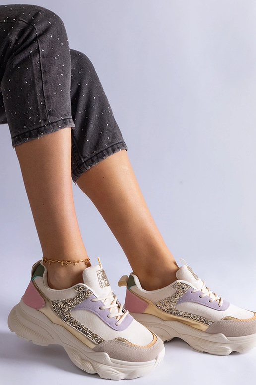 Pestrofarebné tenisky s trblietavými... Pestrofarebné tenisky s trblietavými...