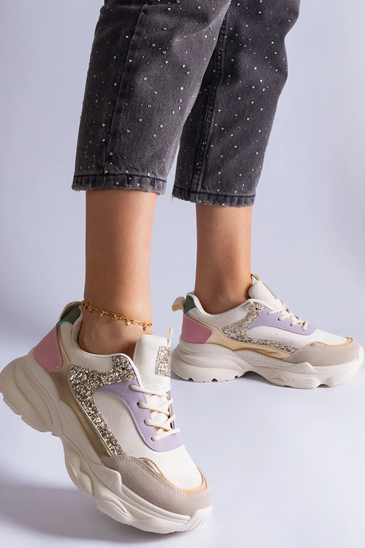 Pestrofarebné tenisky s trblietavými... Pestrofarebné tenisky s trblietavými...