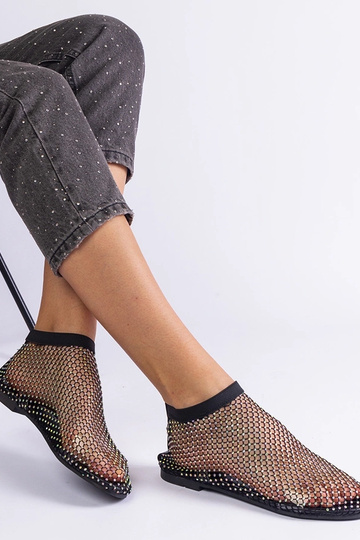 Čierne sieťované sandále so... 2