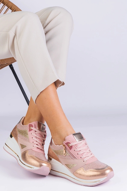 Ružové športové tenisky na platforme...