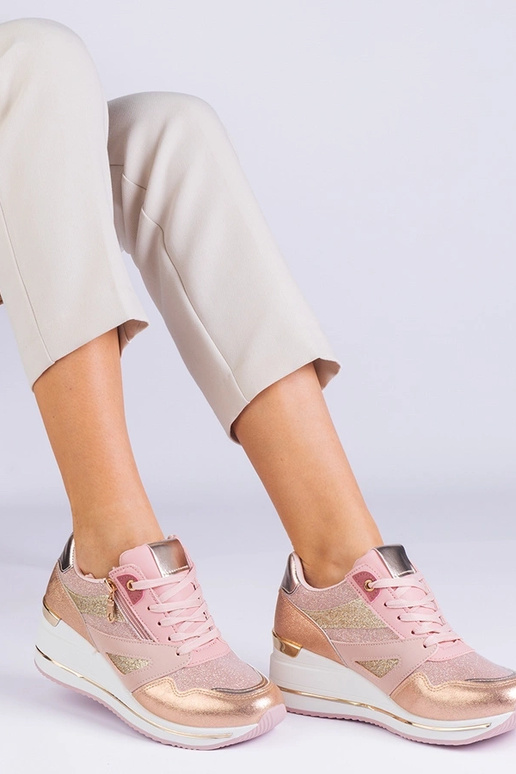 Ružové športové tenisky na platforme...