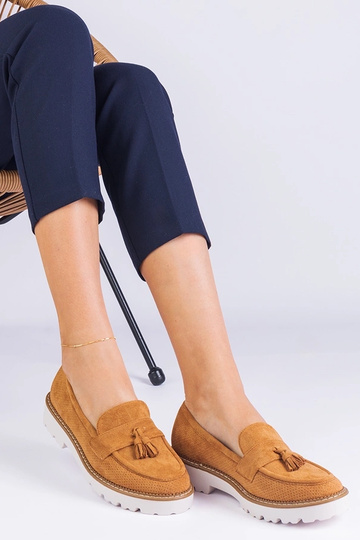 Hnedé dámske mokasíny z eko...