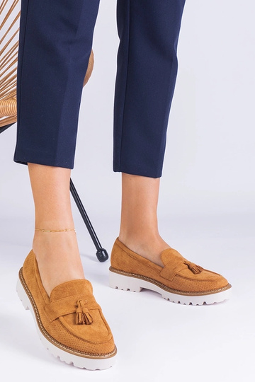 Hnedé dámske mokasíny z eko... 2