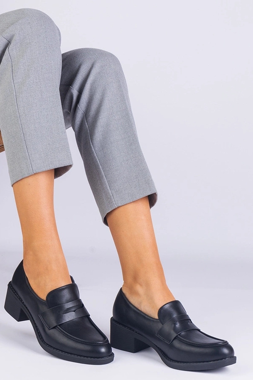 Čierne dámske topánky z ekokože na...