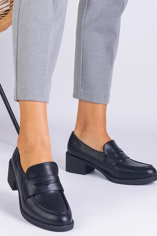 Čierne dámske topánky z ekokože na...