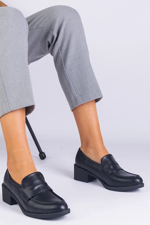 Čierne dámske topánky z ekokože na...