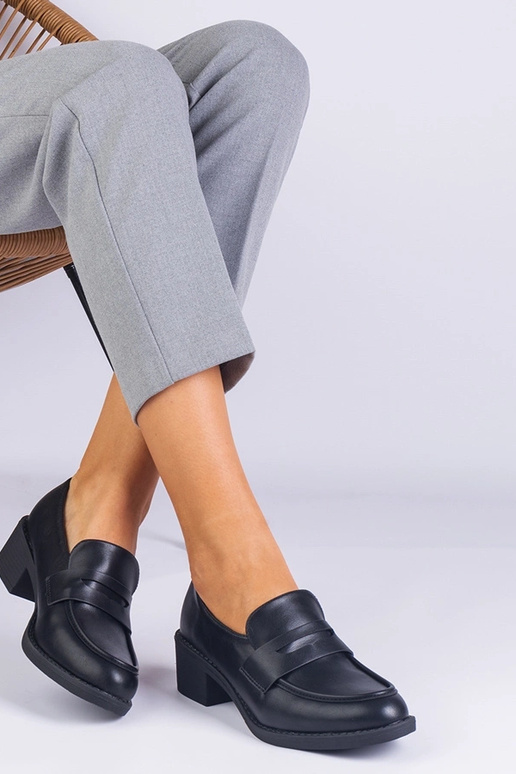 Čierne dámske topánky z ekokože na...