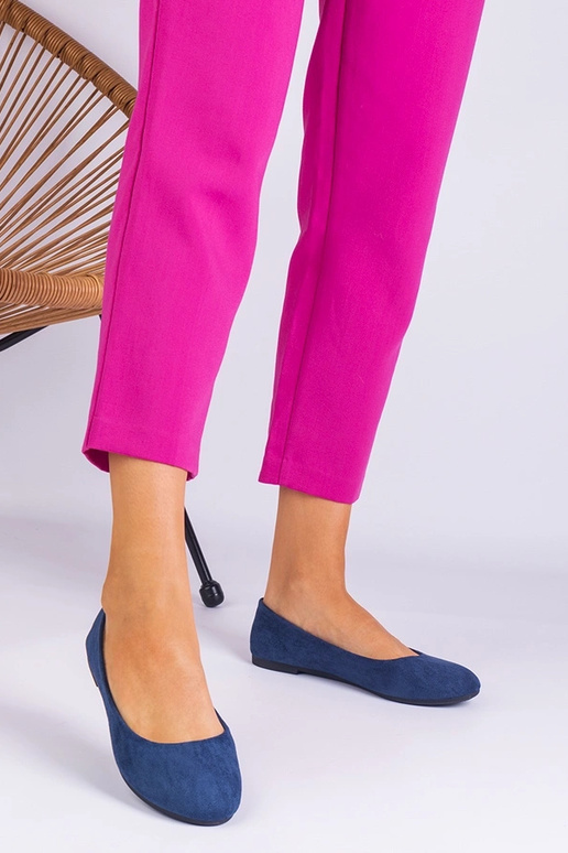 Námornícke modré dámske balerínky s...