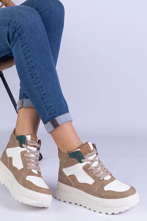 Béžové dámske športové tenisky na...