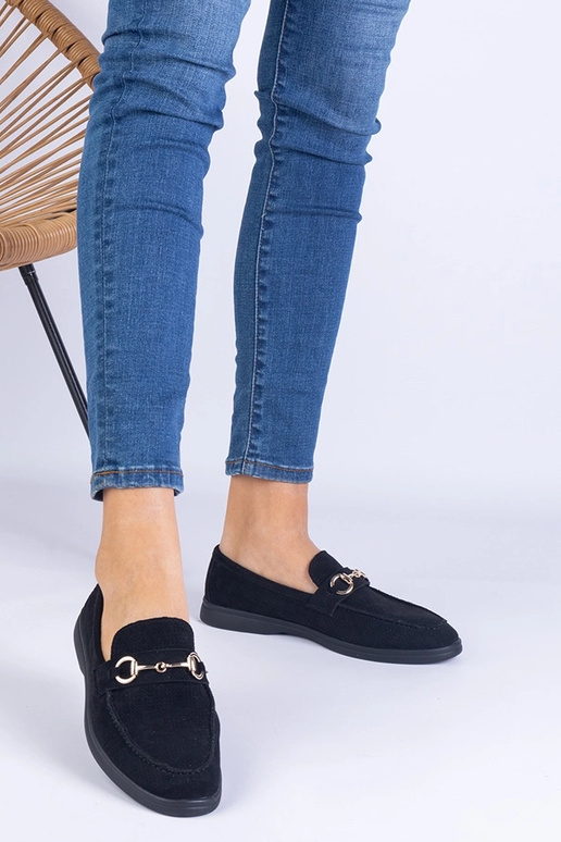 Čierne ažúrové topánky z umelej...