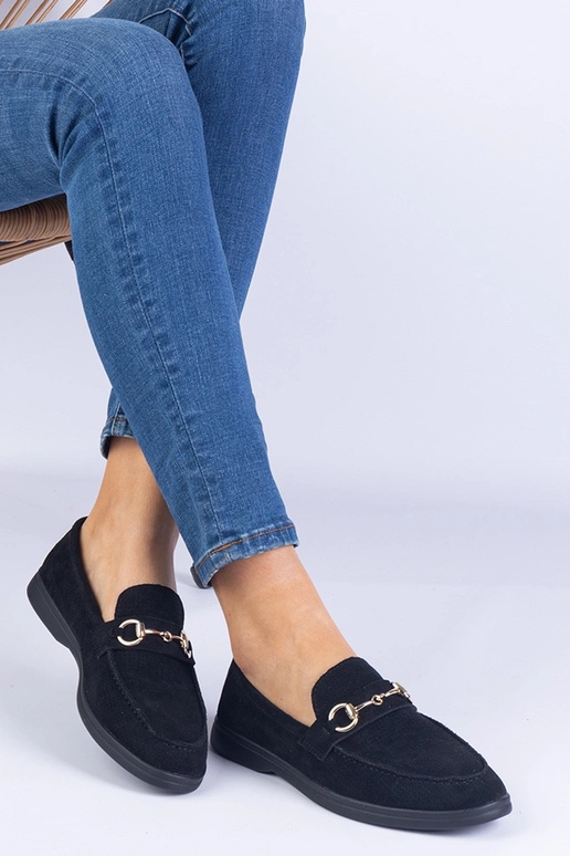 Čierne ažúrové topánky z umelej...