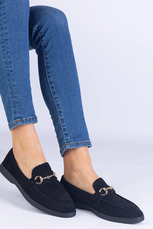 Čierne ažúrové topánky z umelej...