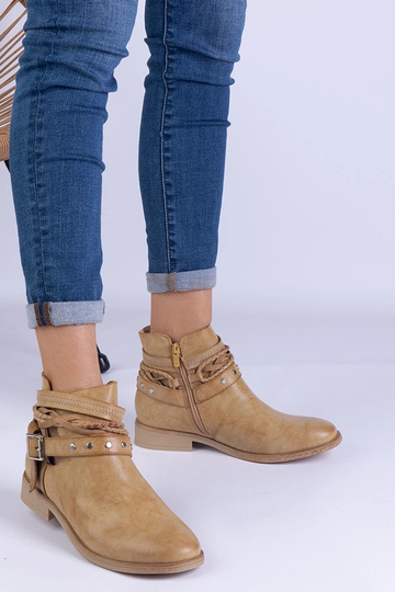 Hnedé ploché členkové čižmy... 2