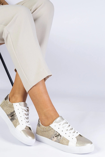 Dámske zlaté tenisky so...