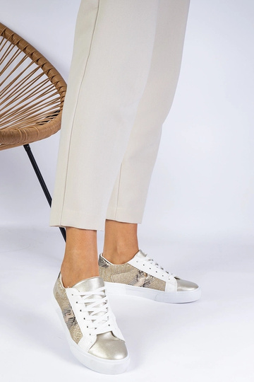 Dámske zlaté tenisky so... 2