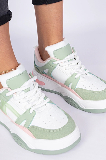 Zelené sneakersy s hrubými šnúrkami Luciana