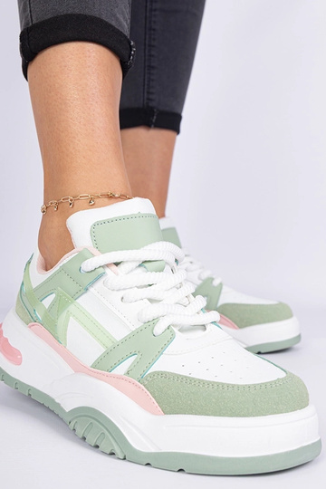 Zelené sneakersy s hrubými šnúrkami Luciana 2