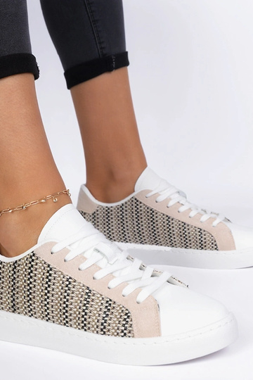 Bežové dámske sneakersy textilné Bellisio