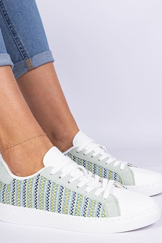 Zelené dámske sneakersy textilné...