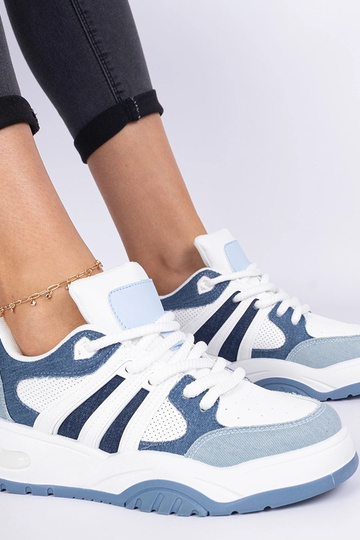 Modré dámske sneakersy s masívnym šnurovaním Bartella 2