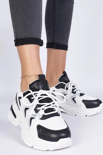 Bielo-čierne dámske športové sneakersy Lamula 2