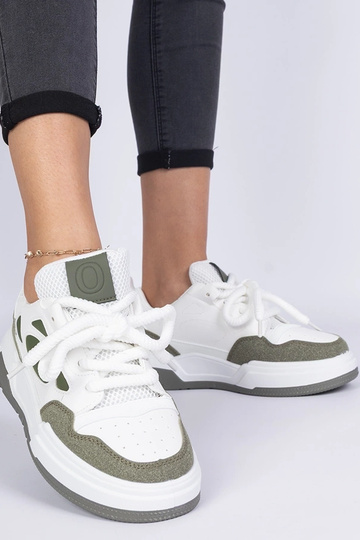 Zelené dámske sneakersy s masívnymi šnúrkami Alpacco 2