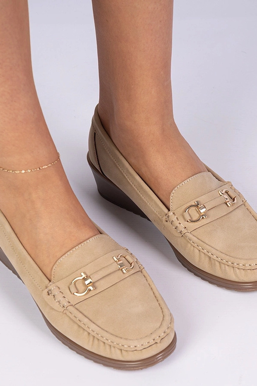 Hnedé dámske mokasíny na platforme...