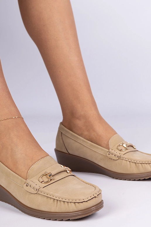 Hnedé dámske mokasíny na platforme...