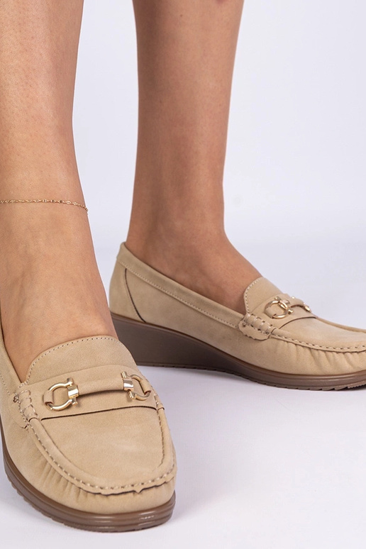 Hnedé dámske mokasíny na platforme...