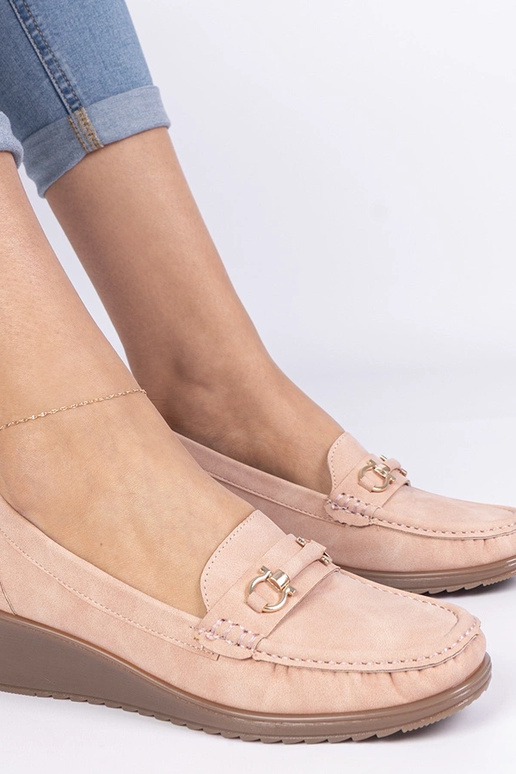 Ružové dámske mokasíny na platforme...