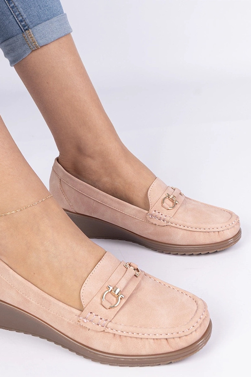 Ružové dámske mokasíny na platforme...