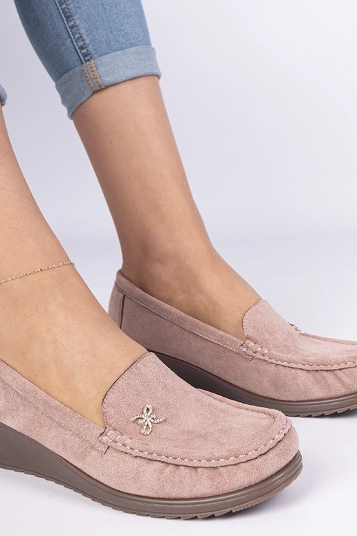 Ružové dámske mokasíny na platforme z...