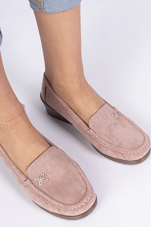 Ružové dámske mokasíny na platforme z...