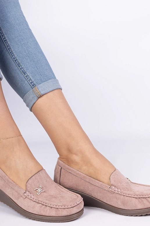 Ružové dámske mokasíny na platforme z...