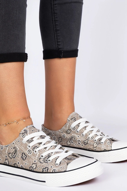 Hnedé dámske látkové topánky v...