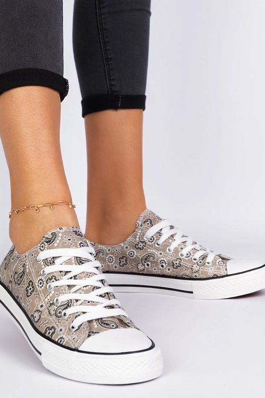 Hnedé dámske látkové topánky v...