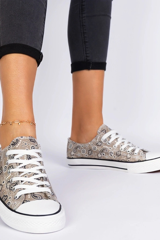 Hnedé dámske látkové topánky v...