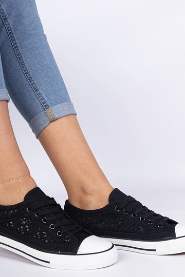 Čierne dámske ażurowé...