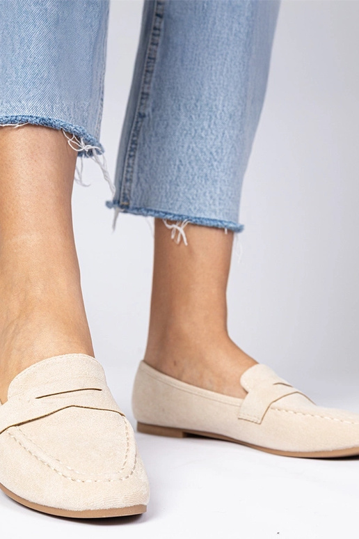 Béžové elegantné mokasíny Palmarina