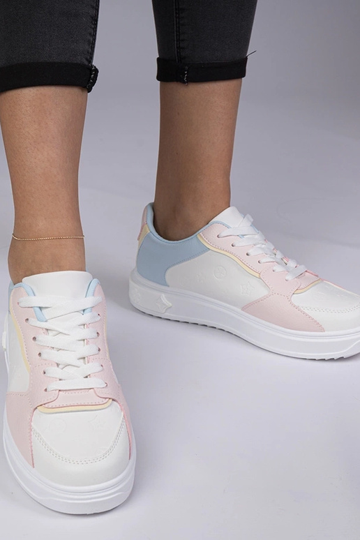 Biele-ružové športové tenisky z...