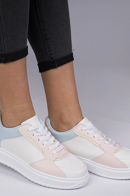 Biele-ružové športové tenisky z...